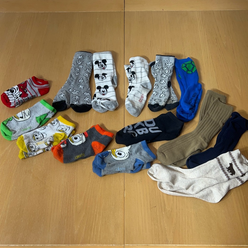 Assorted socks Disney, Gap and Stride Rite